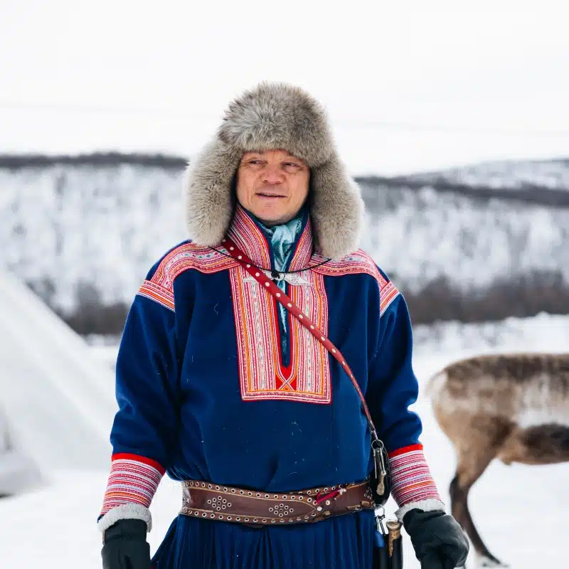Sami man in traditional costume